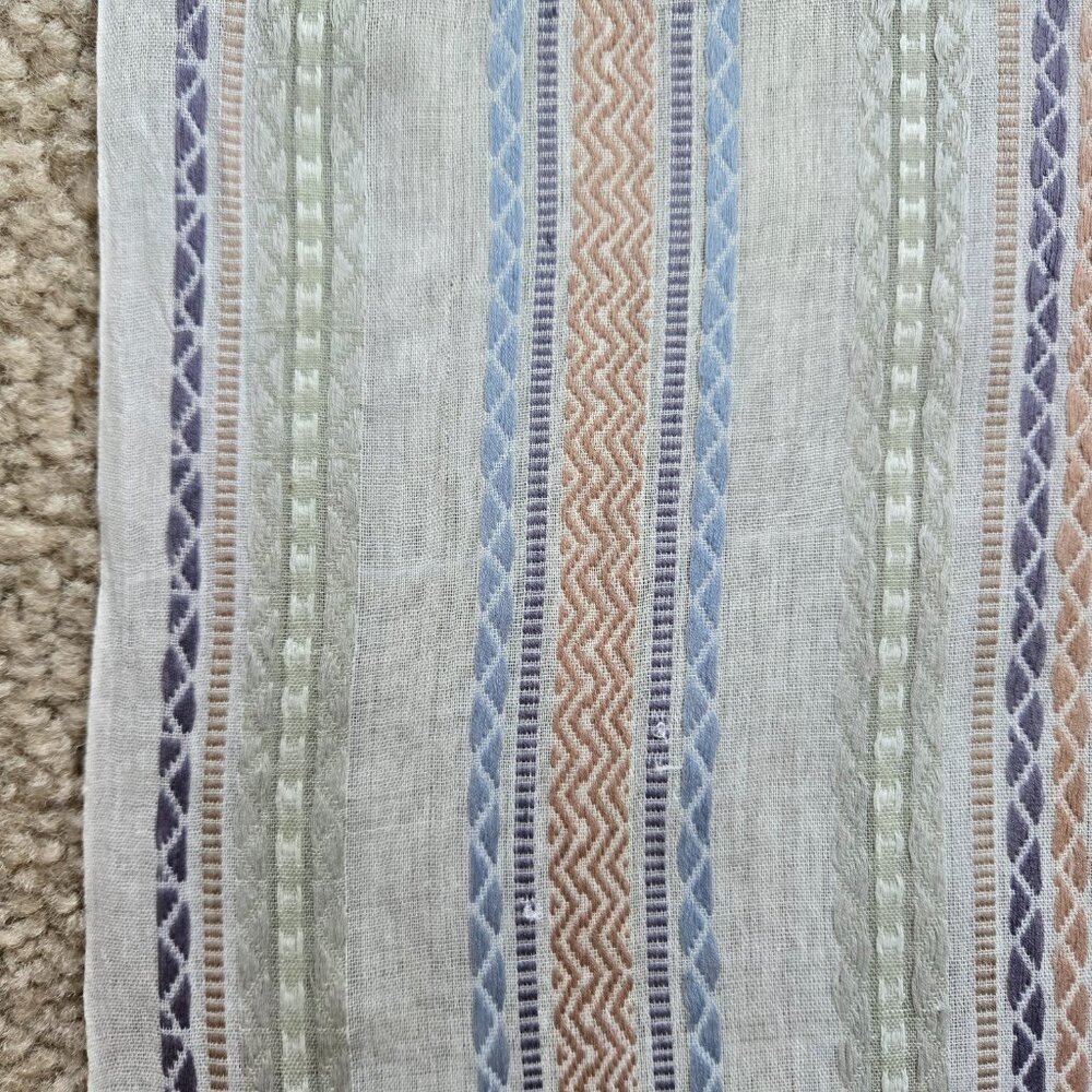 NWOT Petrusse Embroidered Lightweight Summer Scarf Cotton Paris - Picture 7 of 13